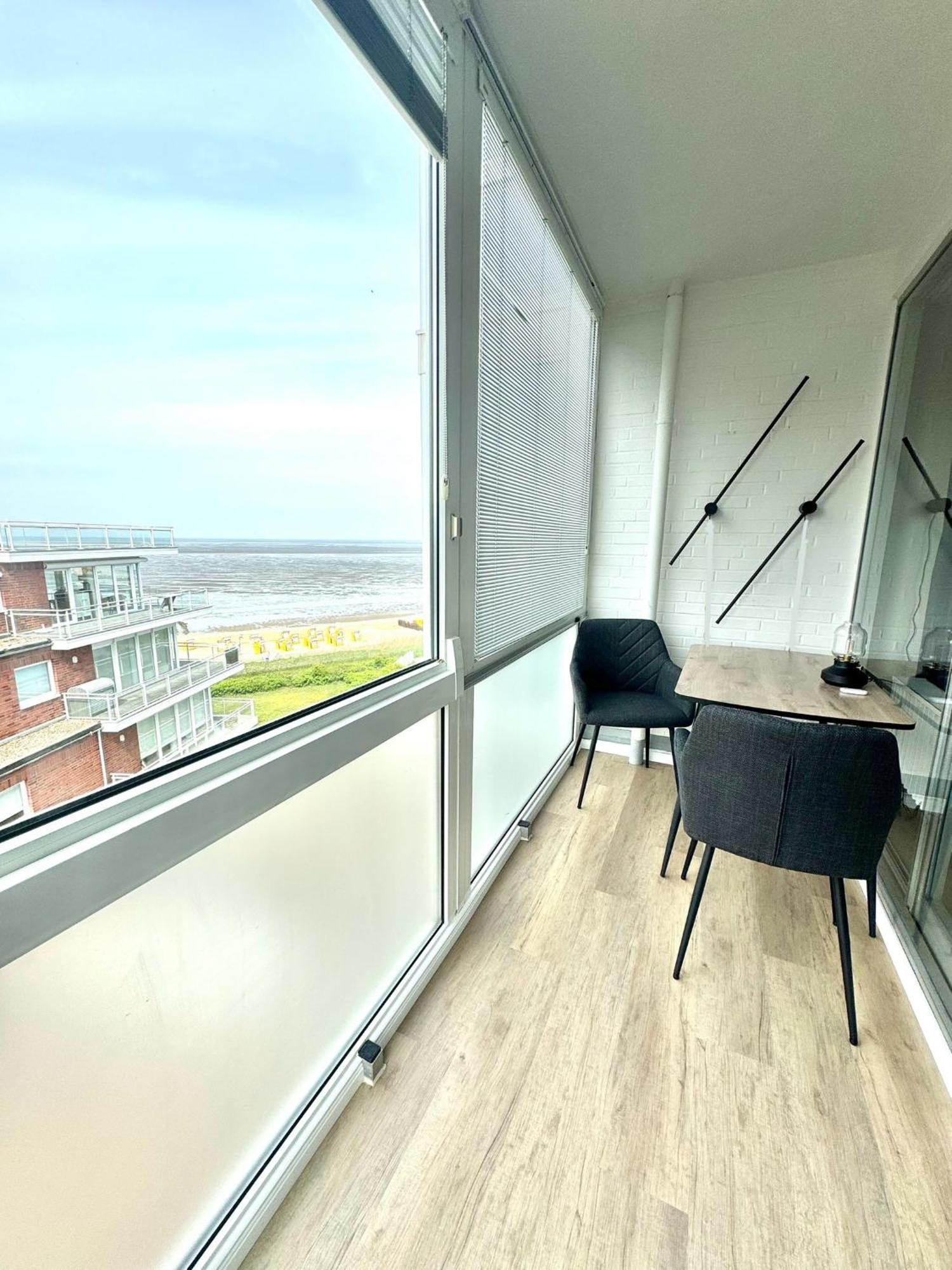 Traumhafte Ferienwohnung - Direkter Meerblick - 50M Zum Strand In Cuxhaven Duhnen In 1A Lage Im Haus Seehuette Bagian luar foto